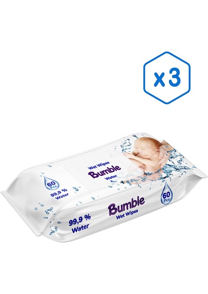 WATER ISLAK MENDİL 60 YAPRAK 3'LÜ PAKET