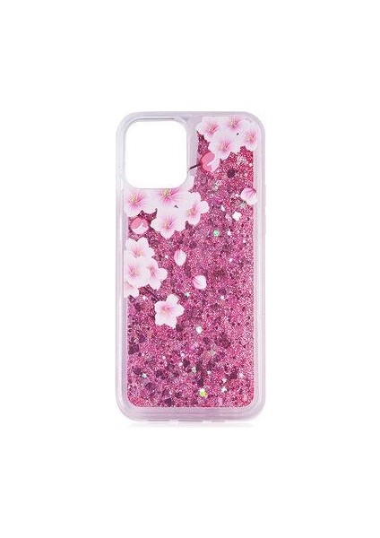 iPhone 13 Pro Kılıf Sıvılı Simli Pullu Lüx Silikon