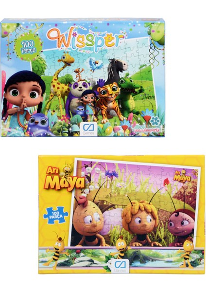 Ca Games +3 Yaş Wissper ve Arı Maya Puzzle 2’li Set (Ca Games)