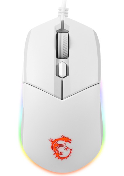 Msi Gg Clutch GM11 White Gaming Mouse 5.000 Dpi Optik Rgb LED Oyuncu Faresi Beyaz