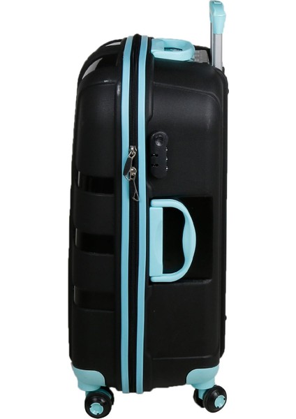 Siyah Turkuaz Valiz Kabin Boy Kabin Boy Seyahat Çantası PP1010-014-S fiyatları