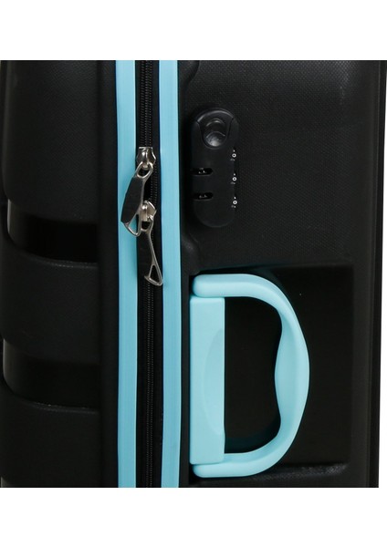 Siyah Turkuaz Valiz Kabin Boy Kabin Boy Seyahat Çantası PP1010-014-S fırsatları