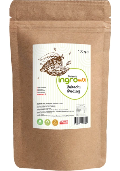 Ingromix Glutensiz Kakaolu Puding 100 G