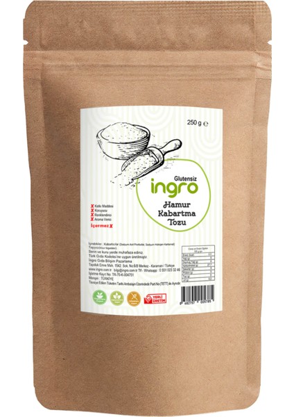 Ingromix Glutensiz Hamur Kabartma Tozu 250 G