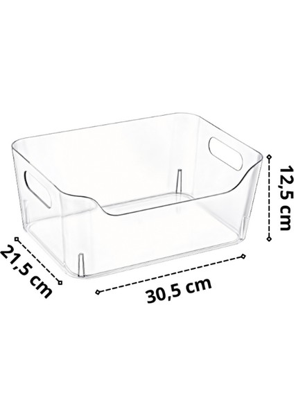 Nandy Home 7 lt Clear Buzdolabı & Dolap İçi Düzenleyici Organizer 3 Adet 30.5 x 21.5 x 12.5 cm