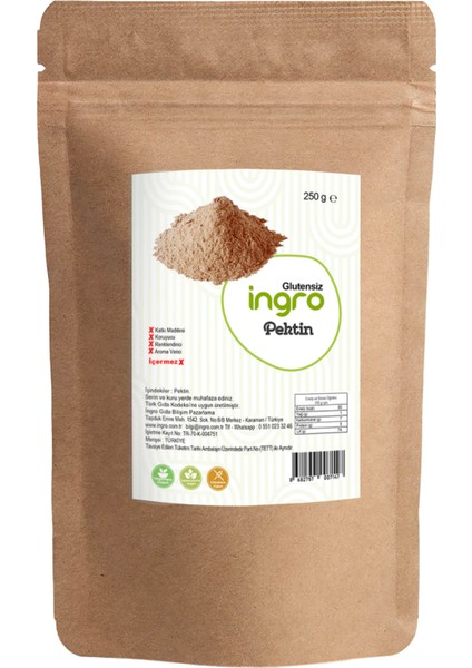 Ingro Glutensiz Pektin 250 G