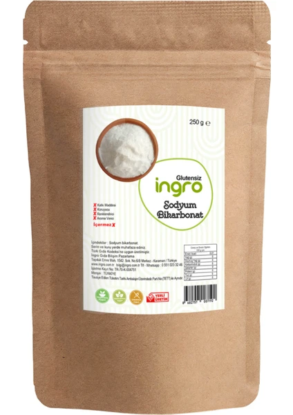 Ingro Glutensiz Sodyum Bikarbonat 250 G