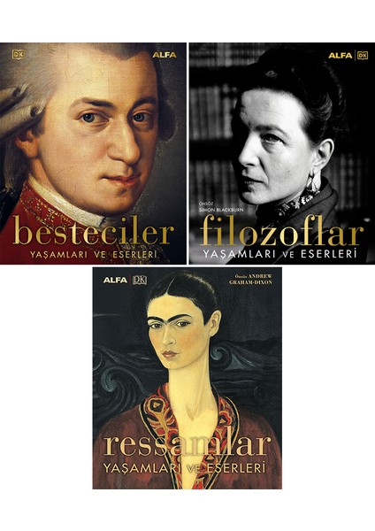 Besteciler - Filozoflar - Ressamlar Yaşamları ve Eserleri - 3 Kitap