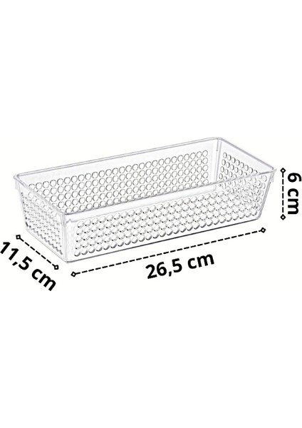 Nandy Home 1,9 lt Handy Dar Buzdolabı & Dolap İçi Düzenleyici Organizer 3 Adet 26.5 x 11.5 x 6 cm