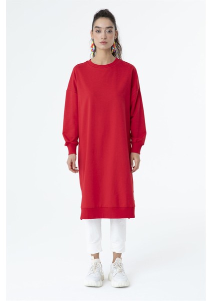 30645 Bisiklet Yaka 2 Iplik Uzun Diz Altı Tunik A.kırmızı fiyatları
