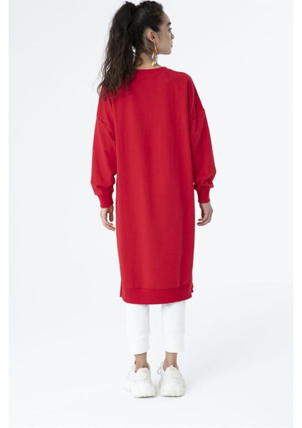 30645 Bisiklet Yaka 2 Iplik Uzun Diz Altı Tunik A.kırmızı modelleri