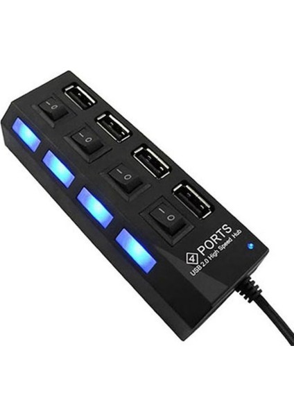 PL-5714 USB 2.0 4 Port USB Çoklayıcı Anahtarlı USB Hub