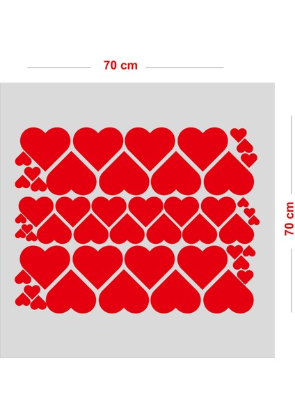 Uçuşan Kurdela Kumaşı Sevgililer Günü Için Vitrin Oda Süsleme Stickerı 70CM