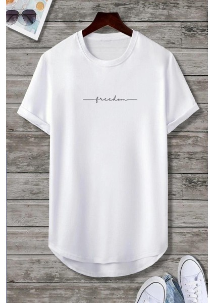 Freedom Uzun Eteği Oval Comfort Fit Unisex Tshirt