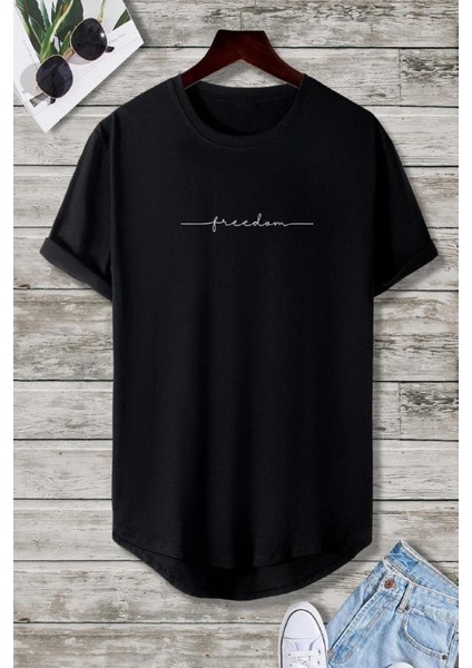 Freedom Uzun Eteği Oval Comfort Fit Unisex Tshirt