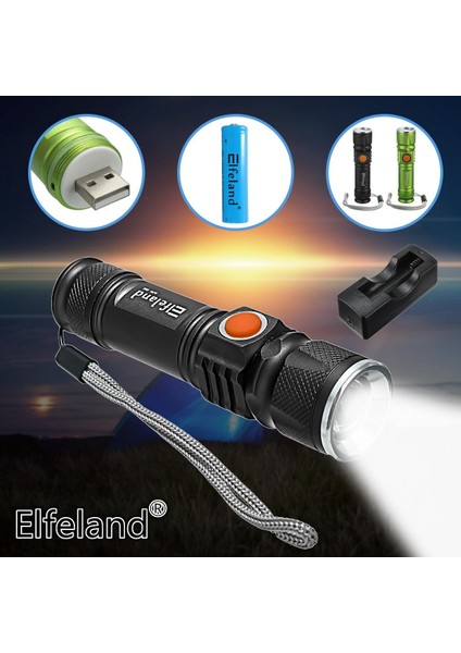 15000LM Elfeland T6 LED Zumlanabilir El Feneri 18650 Torch Lamba Işığı USB Şarj (Yurt Dışından) fırsatları