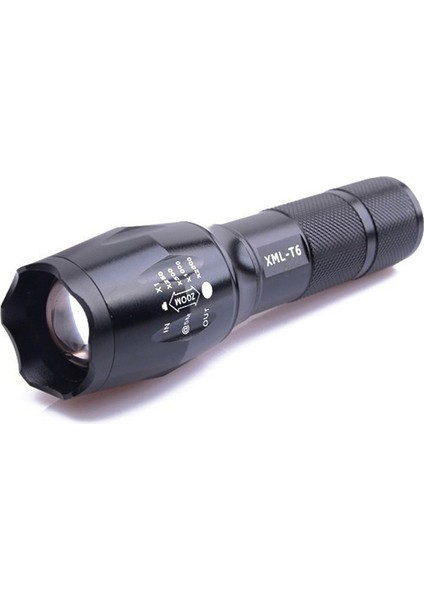 10000 Lümen Odaklama LED Yakınlaştırma El Feneri Kamp Lambası Beyaz Işık Tüpü Teleskopik Odaklama Dış Mekan El Feneri (Yurt Dışından)