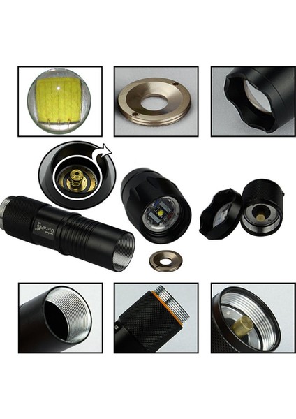 10000 Lümen Odaklama LED Yakınlaştırma El Feneri Kamp Lambası Beyaz Işık Tüpü Teleskopik Odaklama Dış Mekan El Feneri (Yurt Dışından) fiyatları