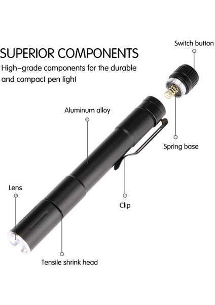 Q5 LED El Feneri Klipsi Mini Torch Kalem Işığı Aaa Lamba Küçük Lamba (Yurt Dışından)