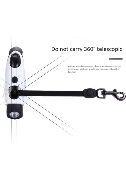 Qqpets 5 Metre Köpek Tasma Koşum Naylon Otomatik Geri Çekilebilir Çekiş Halatı Küçük Büyük Pet Malzemeleri Için LED El Feneri ile Alman Çoban Pug (Yurt Dışından) modelleri