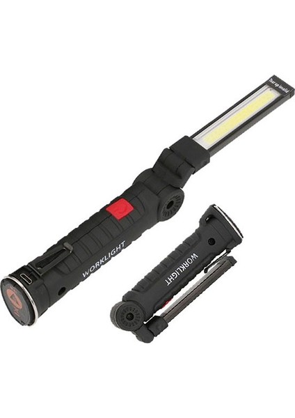 Cob El Mobil Çalışma Işığı Şarj Edilebilir Katlanır Çok Fonksiyonlu Taşınabilir Acil Durum Işığı (Yurt Dışından)