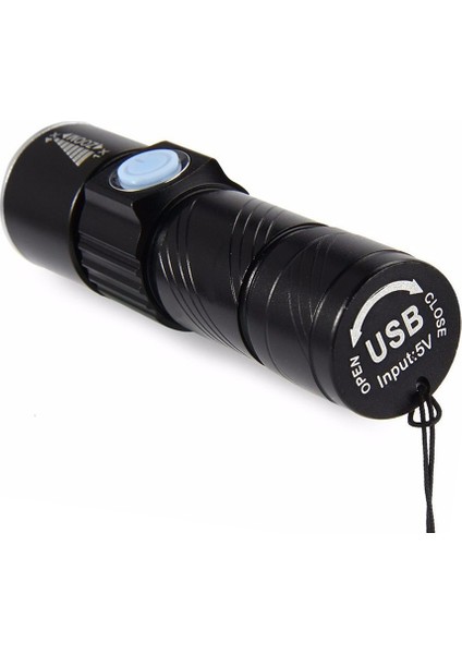 528 Xpe Q5 600 Lümen Süper Parlak Mini 16340 El Feneri, Uzatmalı Yakınlaştırma USB Şarj Edilebilir Cep Çok Işlevli LED El Feneri (Yurt Dışından) fırsatları