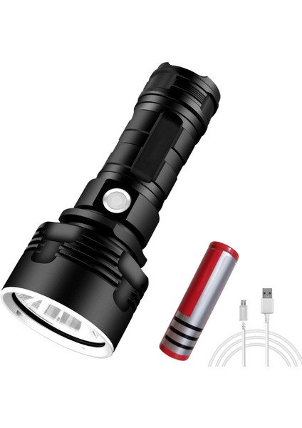 Güçlü LED El Feneri XHP50 Torch USB Şarj Edilebilir Su Geçirmez Lamba Ultra Parlak (Yurt Dışından) fiyatları