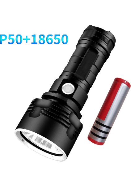 Güçlü LED El Feneri XHP50 Torch USB Şarj Edilebilir Su Geçirmez Lamba Ultra Parlak (Yurt Dışından) modelleri