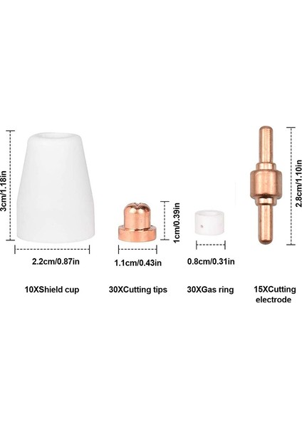 85 Adet Plazma Kesici Ucu Elektrotlar ve Nozullar Kiti PT31 30 40 50 Için Sarf Malzemeleri Plazma Kesici Kaynak Aletleri (Yurt Dışından) fiyatları
