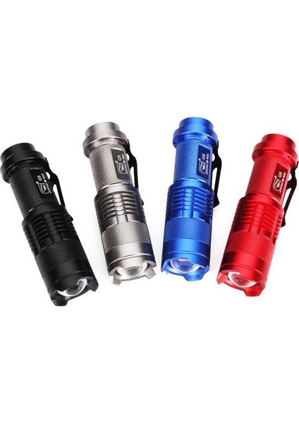 Gülen Köpekbalığı -8022 Q5 3modlu Yakınlaştırılabilir Mini LED El Feneri - Gules (Yurt Dışından)