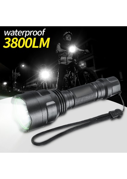 Pratik Mavi 600LM Q5 LED Yakınlaştırılabilir Mini El Feneri 1 Mod +1*14500+ŞARJ Cihazı (Yurt Dışından)