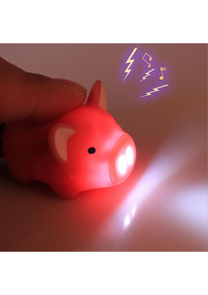 Sevimli Domuz LED Anahtarlıklar El Feneri Ses Halkaları Çizgi Film Sesi Işık Anahtarlıkları (Yurt Dışından) modelleri