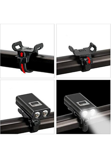 BC19 USB Şarj Edilebilir Güçlü LED Bisiklet Işık 2 * Xml-T6 1600 Lümen Açık Sürme Far El Feneri Seti (Yurt Dışından)