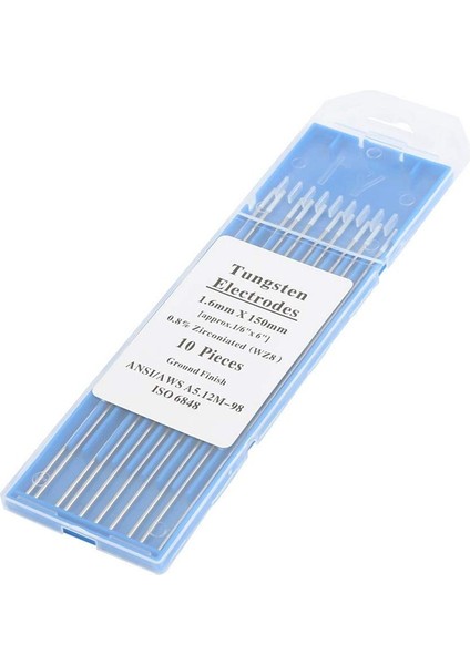 10 Adet Zirkonyumlu Tungsten Elektrotlar 1.6mm Wz8 Ac Tig Kaynak Biz Için Ipucu (1.6MM150MM) (Yurt Dışından) fiyatları