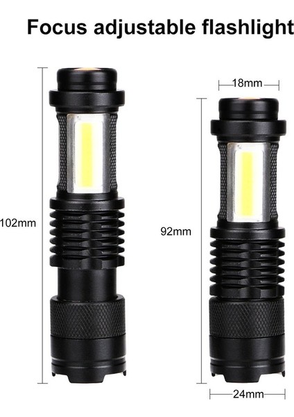 Te Suya Dayanıklı El Fenerleri Cob LED El Feneri Acil Durum Için Çalışma Işığı (Yurt Dışından) modelleri