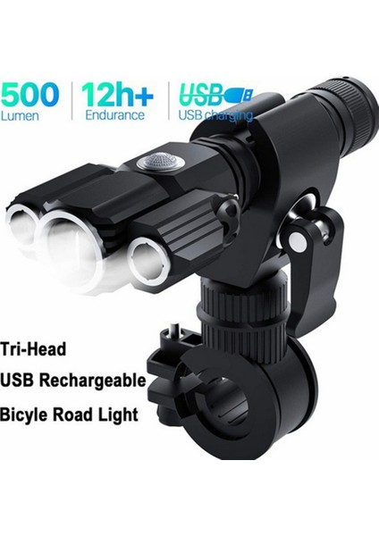 Te T6 LED Bisiklet Yol Işığı Dağ Bisikleti Ön Lamba Arka Işık USB Şarj Edilebilir Bisiklet Kafa Işığı Açık Gece Sürme Lambası (Yurt Dışından)