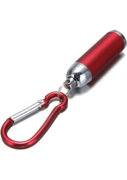 Mini LED Dışbükey Ayna El Feneri Lamba Anahtarlık Işık Torch Anahtarlık Kırmızı (Yurt Dışından)