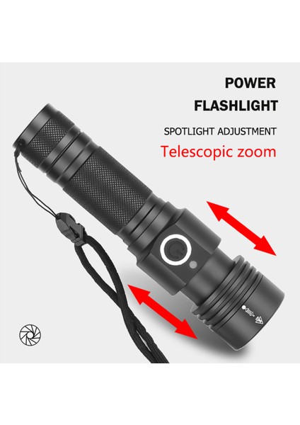 09-P50 Xhp 50 5mode Taşınabilir Teleskopik Zumlanabilir USB Şarj Edilebilir LED El Feneri 18650/26650 Bisiklet Kamp Için LED Torch (Yurt Dışından) fiyatları