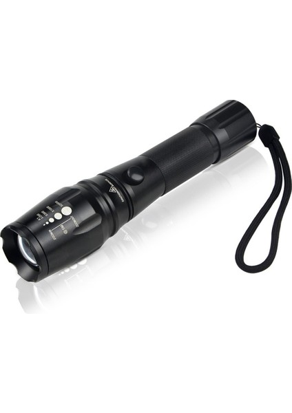 PX518 Xml-T6 1600 Lümen 5-Mode Yüksek Güçlü Doğrudan Şarj El Feneri, 18650 Kullanan Dış Mekan Yakınlaştırma Suya Dayanıklı Taktik LED El Feneri (Yurt Dışından)