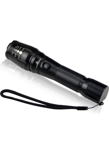 PX518 Xml-T6 1600 Lümen 5-Mode Yüksek Güçlü Doğrudan Şarj El Feneri, 18650 Kullanan Dış Mekan Yakınlaştırma Suya Dayanıklı Taktik LED El Feneri (Yurt Dışından)