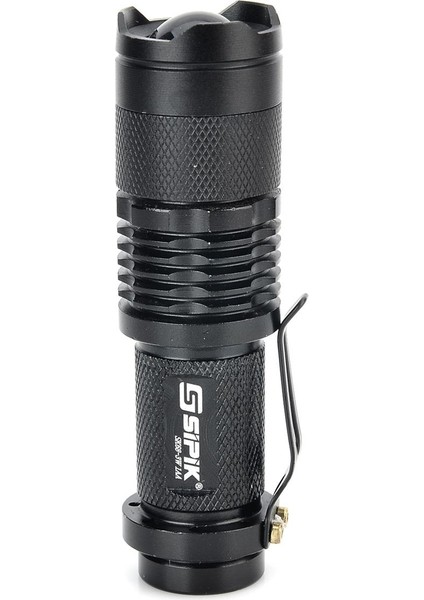 Sıpık SK68 120LM Dışbükey Lens LED Yakınlaştırma El Feneri W/ Q3-Wc - Siyah (Yurt Dışından) modelleri