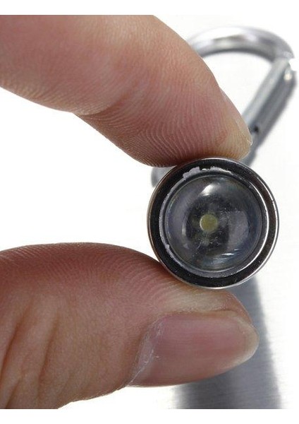 Mini LED Dışbükey Ayna El Feneri Lamba Anahtarlık Işık Torch Anahtarlık Gümüş (Yurt Dışından) indirimleri
