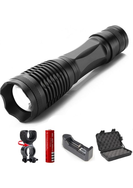E6 Xml-T6 1000 Lümen 5 Modlu Yüksek Güçlü El Feneri Outdoor Ride Odaklama Su Geçirmez Taktik LED El Feneri (Yurt Dışından)