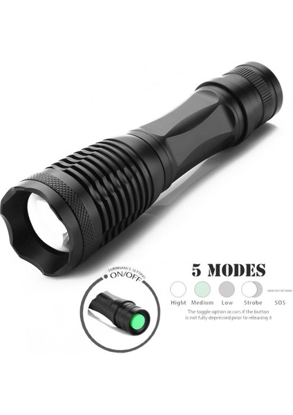 E6 Xml-T6 1000 Lümen 5 Modlu Yüksek Güçlü El Feneri Outdoor Ride Odaklama Su Geçirmez Taktik LED El Feneri (Yurt Dışından) fiyatları