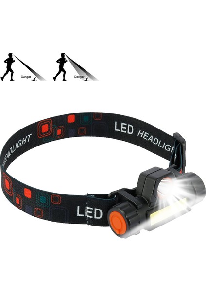 2 LED Cob Kafa Lambası Araba Kontrol Işığı LED Kafa Lambası Kafa Feneri USB Şarj Edilebilir Far USB Mıknatıs Çalışma Lambası Kafa Feneri (Yurt Dışından)