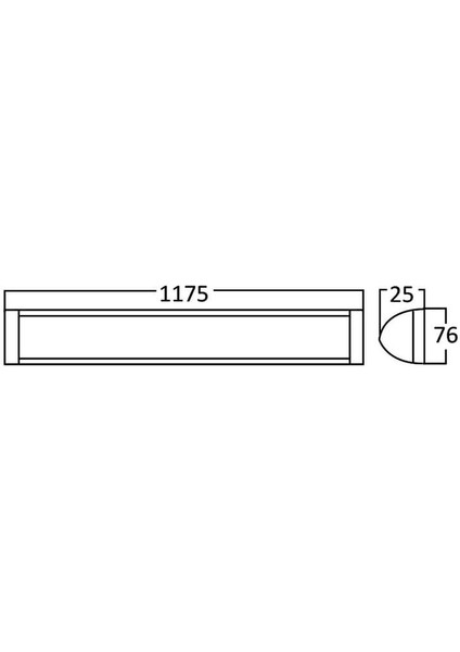 36W Ledbant Armatür Yatay 120CM Gunışığı Işık BN18-01200 indirimleri