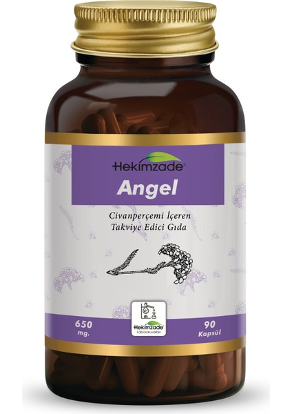 Angel 90 Kapsül 650MG - Civanperçemi İçeren Takviye Edici Gıda