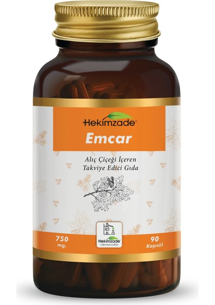 Emcar 90 Kapsül 750MG - Alıç Çiçeği İçeren Takviye Edici Gıda