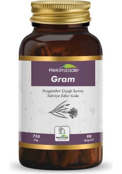 Gram 90 Kapsül 750MG - Peygamber Çiçeği İçeren Takviye Edici Gıda