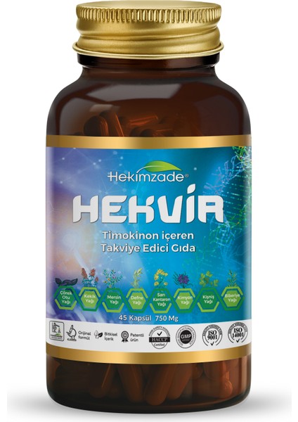 Hekvir 45 Kapsül 750mg - Çörek Otu Yağı Içeren Takviye Edici Gıda